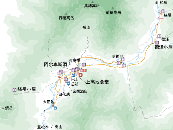 Kamikochi map